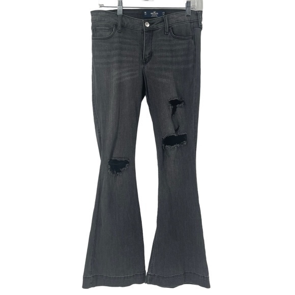 Hollister size 9R 29X31 dark wash low rise flare - Picture 1 of 7